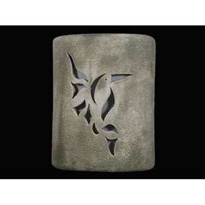 Moss Wash 9-Inch Wall Sconce with Hummingbird Center Cutout Design