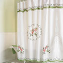 Fabric Hummingbird Bathroom Shower Curtain