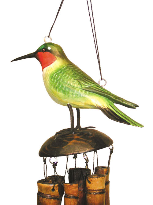 Cohasset Imports Ruby Throated Hummingbird Wind Chime