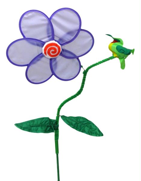 IWDSC 016003612 Flower Hummingbird Wind Spinner
