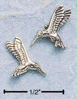 Sterling Silver Mini Hummingbird Earrings On Posts