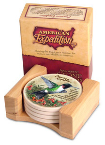 American Expedition AMECTST131 Hummingbird Stone Coaster  4