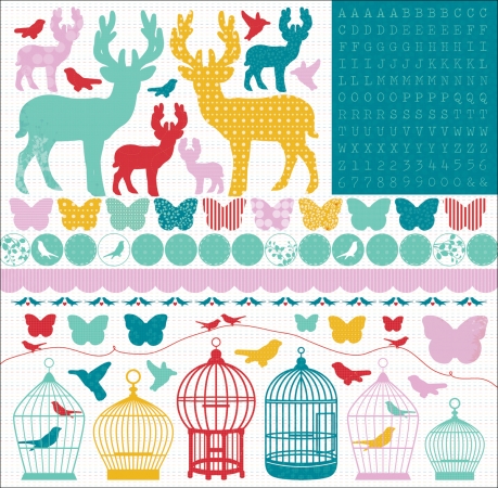 Kaisercraft SS123 Hummingbird Cardstock Stickers 12 in. X12 in.  Pack of 5