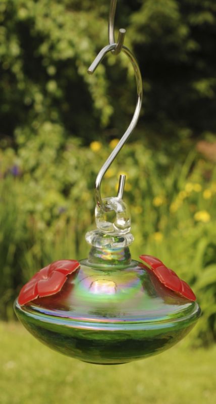 Bouteille Hummingbird Feeder Pomme Red Crackle