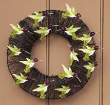 Wire Hummingbird Wreath