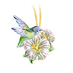 Lena Liu's Enchanted Wings Hummingbird Art Glass Pendant Necklace