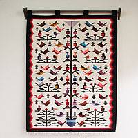 Wool tapestry, 'Hummingbird'  (Peru)