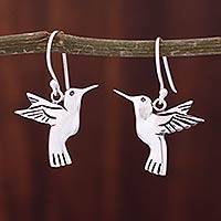 Sterling silver dangle earrings Hummingbird Secrets (Mexico)