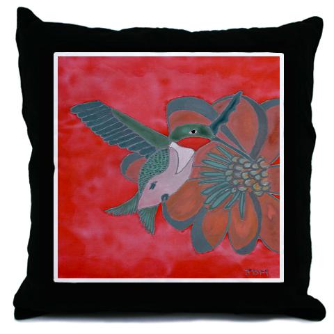 Hummingbird  Nature Throw Pillow by CafePress
