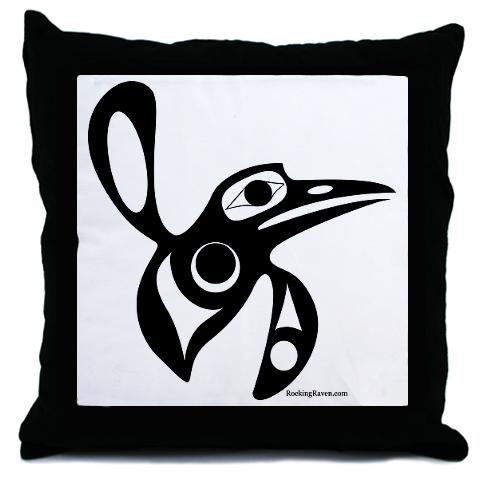 Haida Hummingbird  Art Throw Pillow by CafePress